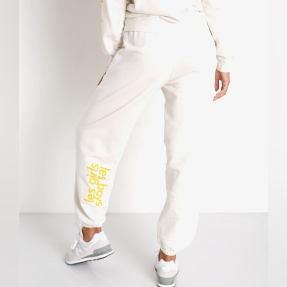 NWT Les Girls Les Boys Ultimate Fit Loose Jogger Vaporous Grey- Sz L